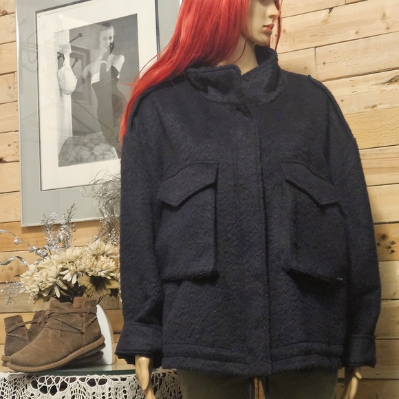 Nine West  fleece bomber shacket - Picture 8 of 10